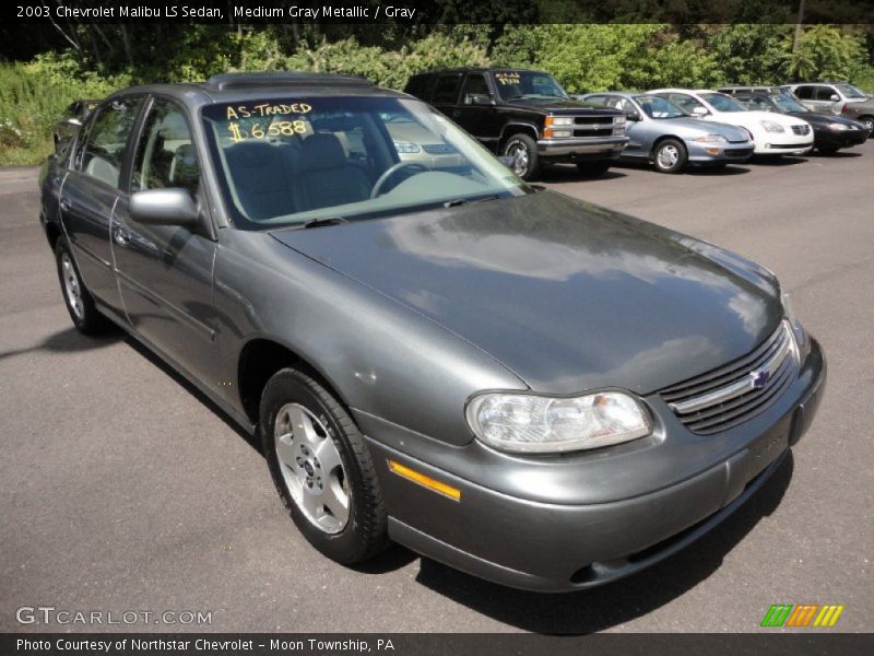 Medium Gray Metallic / Gray 2003 Chevrolet Malibu LS Sedan