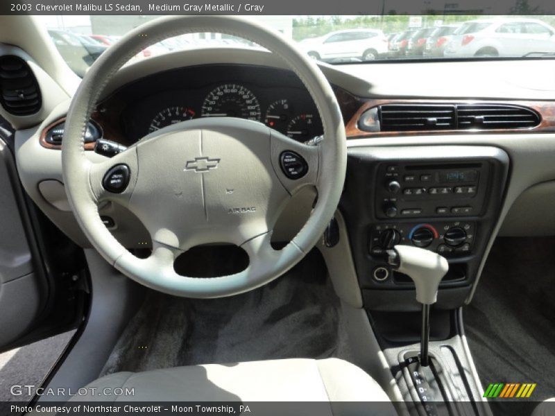 Medium Gray Metallic / Gray 2003 Chevrolet Malibu LS Sedan
