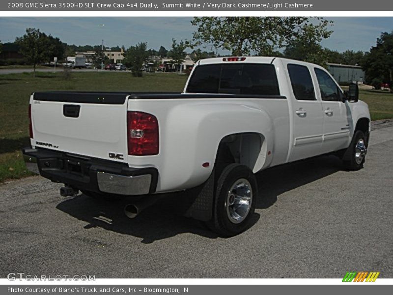 Summit White / Very Dark Cashmere/Light Cashmere 2008 GMC Sierra 3500HD SLT Crew Cab 4x4 Dually