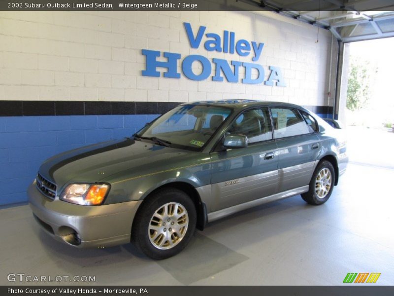 Wintergreen Metallic / Beige 2002 Subaru Outback Limited Sedan