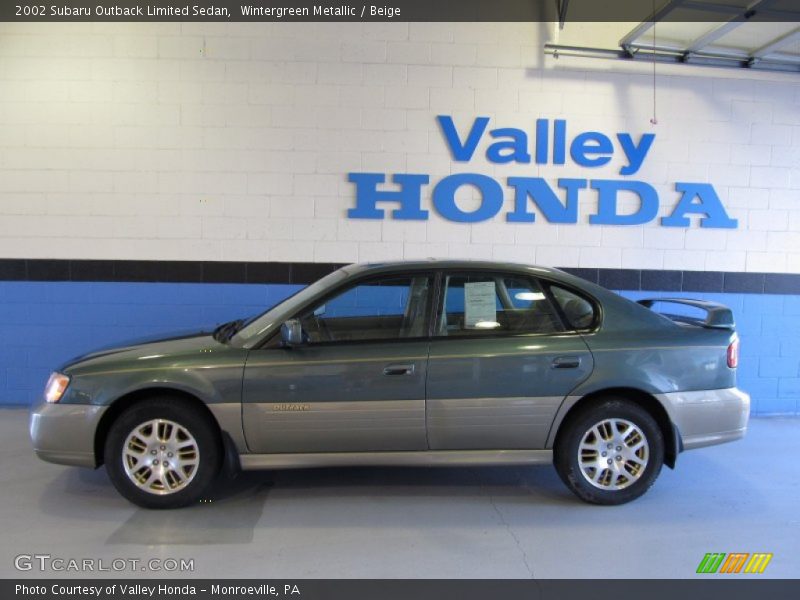 Wintergreen Metallic / Beige 2002 Subaru Outback Limited Sedan