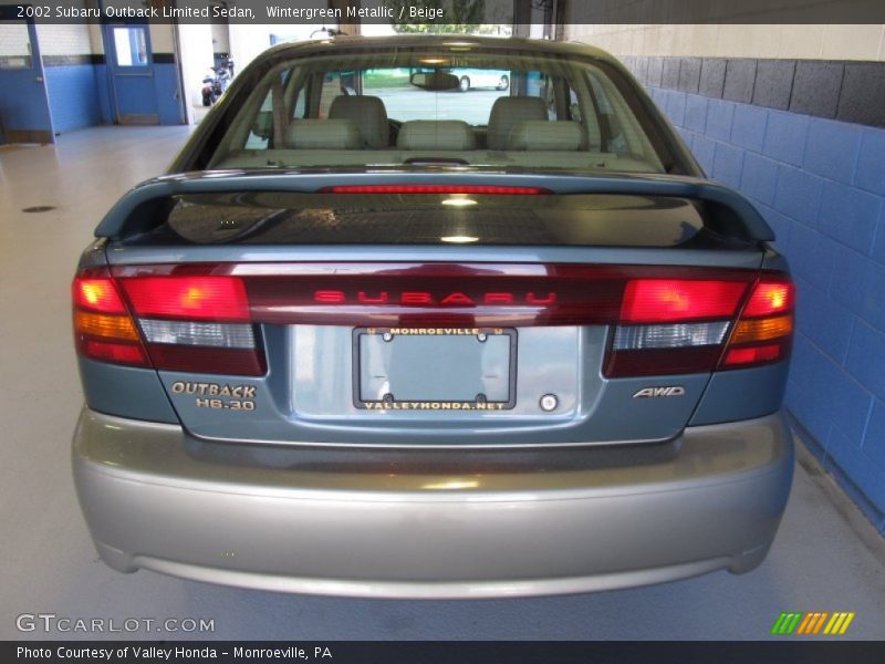 Wintergreen Metallic / Beige 2002 Subaru Outback Limited Sedan