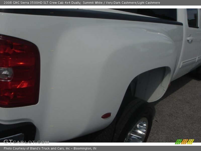 Summit White / Very Dark Cashmere/Light Cashmere 2008 GMC Sierra 3500HD SLT Crew Cab 4x4 Dually