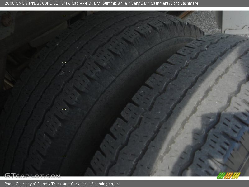 Summit White / Very Dark Cashmere/Light Cashmere 2008 GMC Sierra 3500HD SLT Crew Cab 4x4 Dually