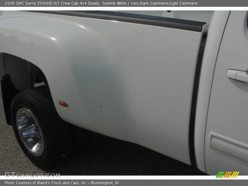 Summit White / Very Dark Cashmere/Light Cashmere 2008 GMC Sierra 3500HD SLT Crew Cab 4x4 Dually