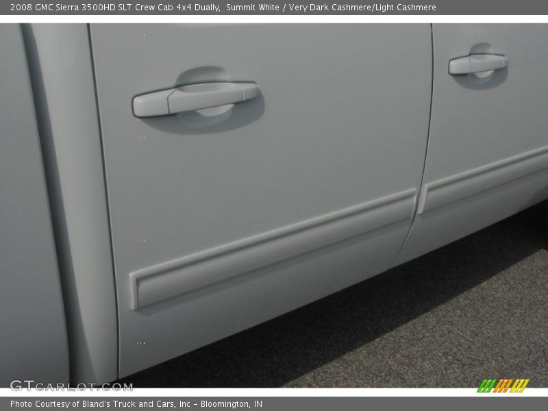 Summit White / Very Dark Cashmere/Light Cashmere 2008 GMC Sierra 3500HD SLT Crew Cab 4x4 Dually