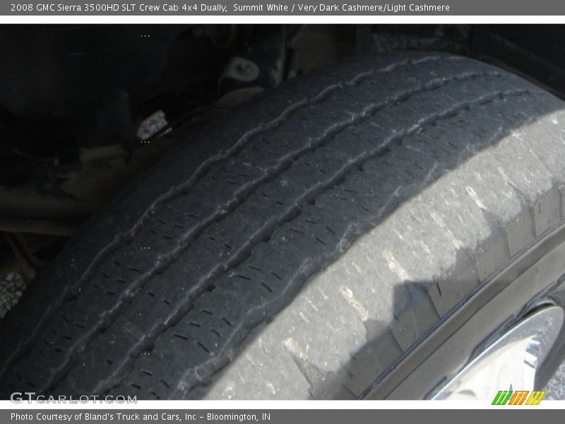 Summit White / Very Dark Cashmere/Light Cashmere 2008 GMC Sierra 3500HD SLT Crew Cab 4x4 Dually