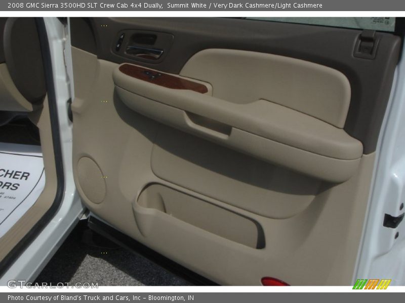 Summit White / Very Dark Cashmere/Light Cashmere 2008 GMC Sierra 3500HD SLT Crew Cab 4x4 Dually