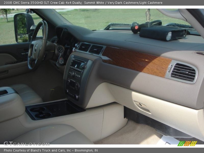 Summit White / Very Dark Cashmere/Light Cashmere 2008 GMC Sierra 3500HD SLT Crew Cab 4x4 Dually