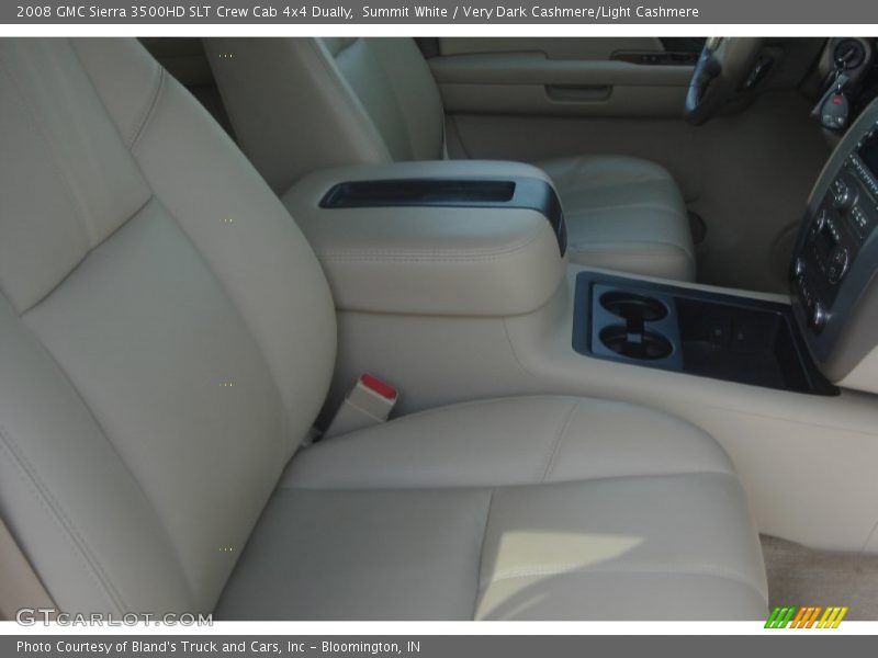 Summit White / Very Dark Cashmere/Light Cashmere 2008 GMC Sierra 3500HD SLT Crew Cab 4x4 Dually