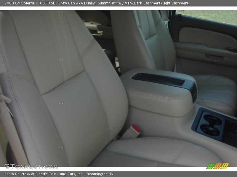 Summit White / Very Dark Cashmere/Light Cashmere 2008 GMC Sierra 3500HD SLT Crew Cab 4x4 Dually