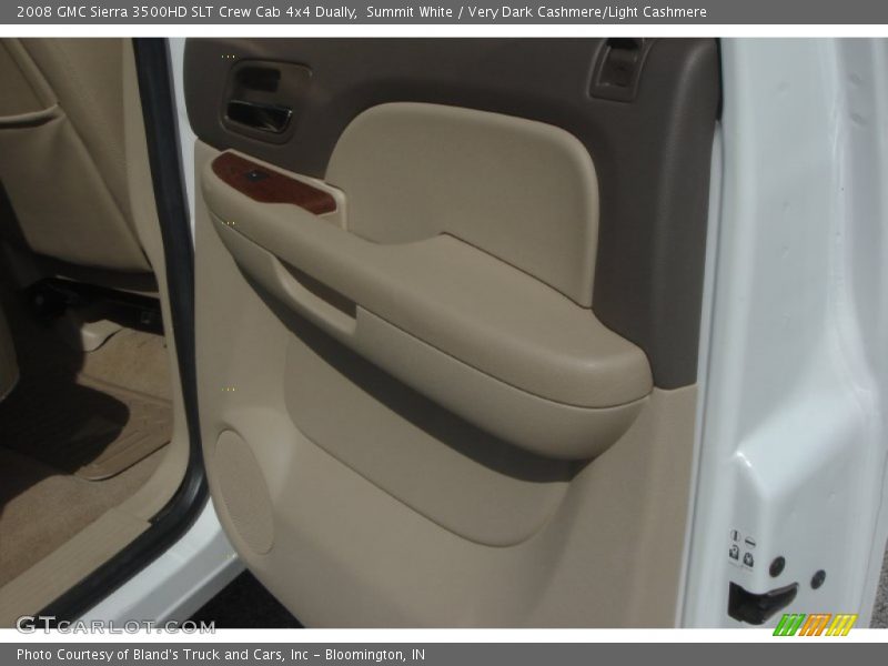 Summit White / Very Dark Cashmere/Light Cashmere 2008 GMC Sierra 3500HD SLT Crew Cab 4x4 Dually