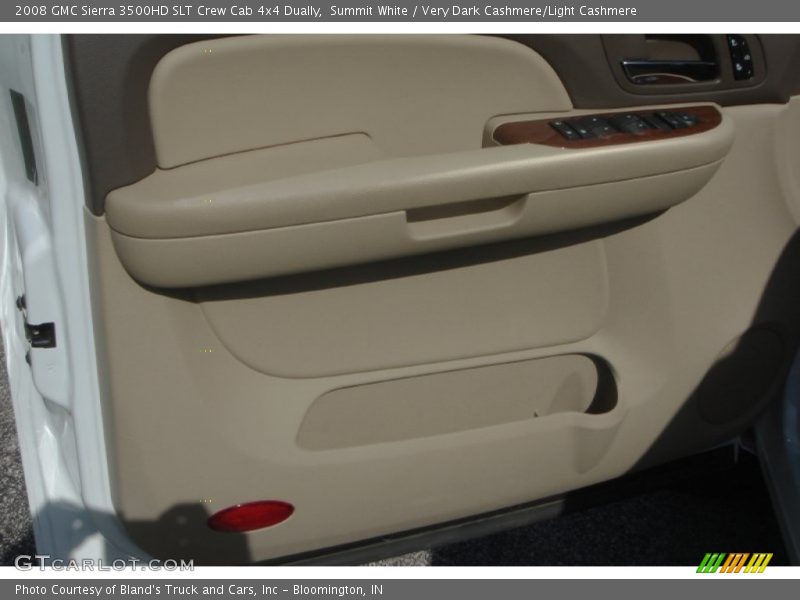 Summit White / Very Dark Cashmere/Light Cashmere 2008 GMC Sierra 3500HD SLT Crew Cab 4x4 Dually