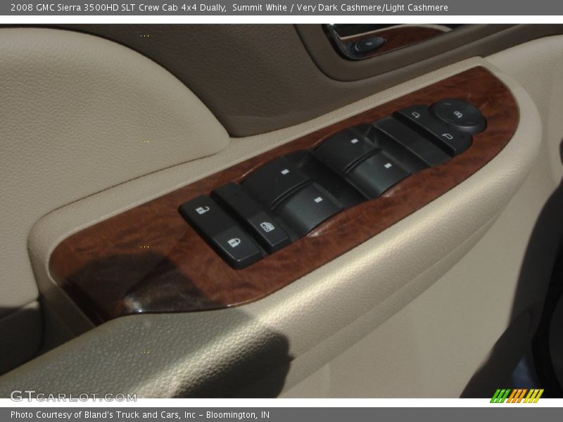 Summit White / Very Dark Cashmere/Light Cashmere 2008 GMC Sierra 3500HD SLT Crew Cab 4x4 Dually