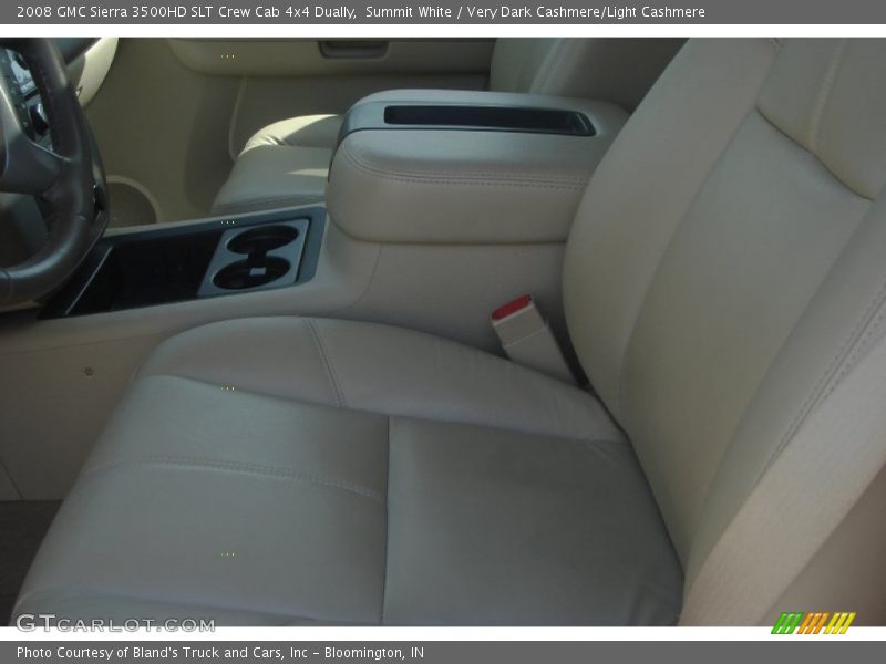 Summit White / Very Dark Cashmere/Light Cashmere 2008 GMC Sierra 3500HD SLT Crew Cab 4x4 Dually
