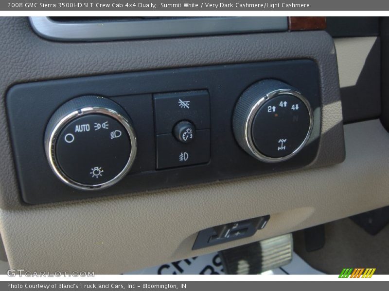 Summit White / Very Dark Cashmere/Light Cashmere 2008 GMC Sierra 3500HD SLT Crew Cab 4x4 Dually