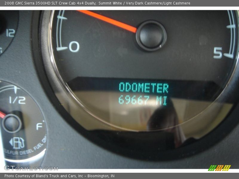 Summit White / Very Dark Cashmere/Light Cashmere 2008 GMC Sierra 3500HD SLT Crew Cab 4x4 Dually