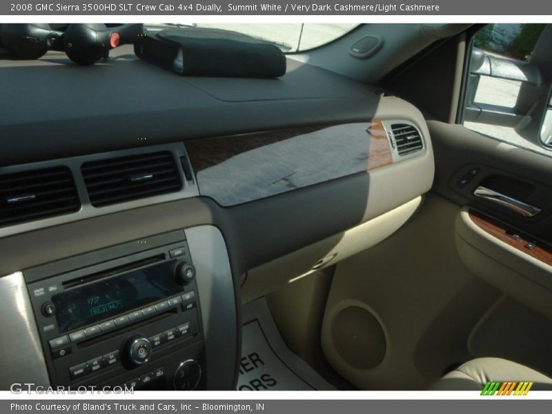 Summit White / Very Dark Cashmere/Light Cashmere 2008 GMC Sierra 3500HD SLT Crew Cab 4x4 Dually