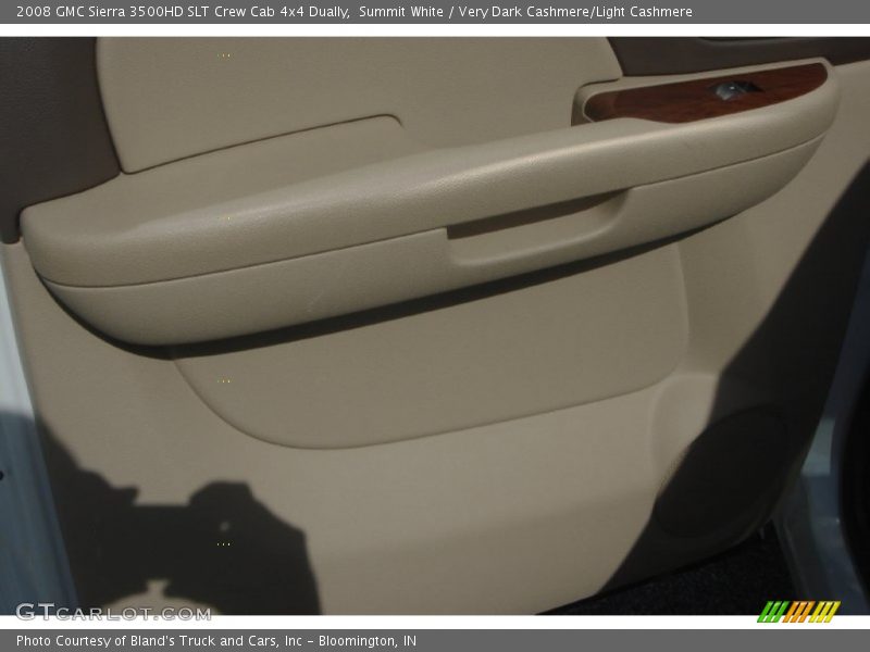 Summit White / Very Dark Cashmere/Light Cashmere 2008 GMC Sierra 3500HD SLT Crew Cab 4x4 Dually