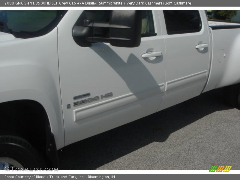 Summit White / Very Dark Cashmere/Light Cashmere 2008 GMC Sierra 3500HD SLT Crew Cab 4x4 Dually