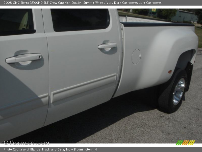 Summit White / Very Dark Cashmere/Light Cashmere 2008 GMC Sierra 3500HD SLT Crew Cab 4x4 Dually