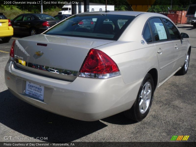 Gold Mist Metallic / Gray 2008 Chevrolet Impala LT