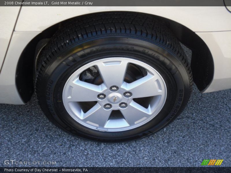 Gold Mist Metallic / Gray 2008 Chevrolet Impala LT