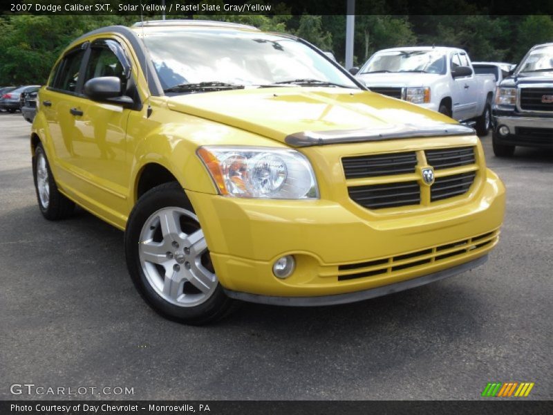Solar Yellow / Pastel Slate Gray/Yellow 2007 Dodge Caliber SXT