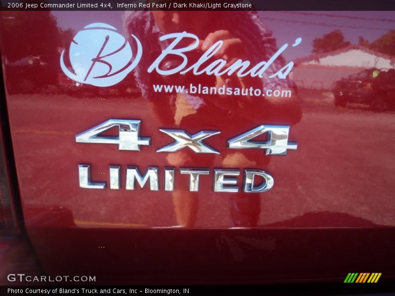 Inferno Red Pearl / Dark Khaki/Light Graystone 2006 Jeep Commander Limited 4x4