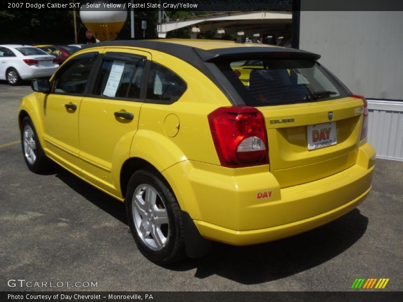 Solar Yellow / Pastel Slate Gray/Yellow 2007 Dodge Caliber SXT