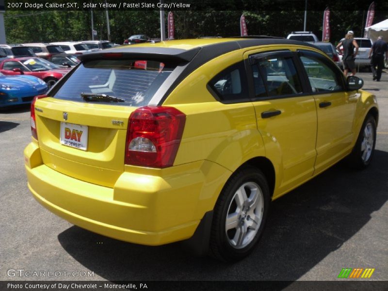 Solar Yellow / Pastel Slate Gray/Yellow 2007 Dodge Caliber SXT