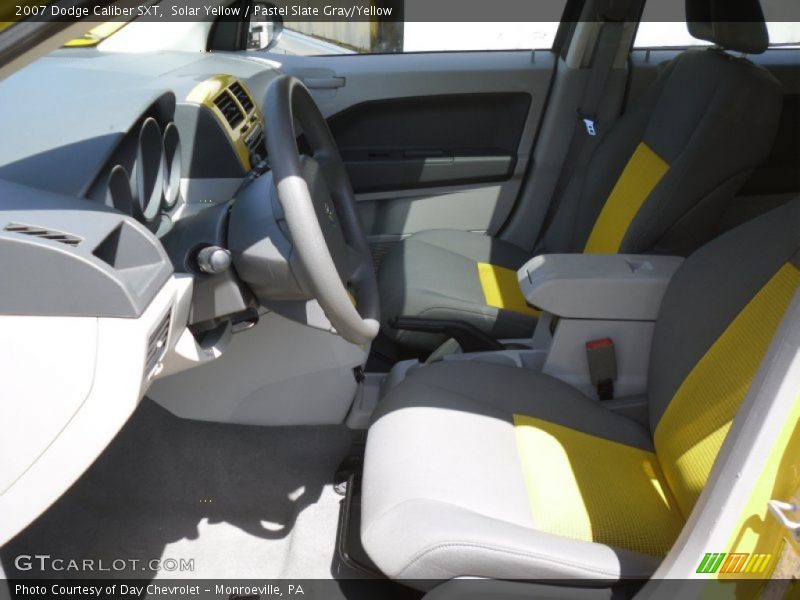 Solar Yellow / Pastel Slate Gray/Yellow 2007 Dodge Caliber SXT