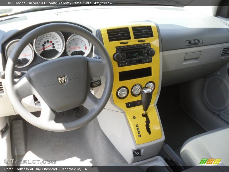 Solar Yellow / Pastel Slate Gray/Yellow 2007 Dodge Caliber SXT
