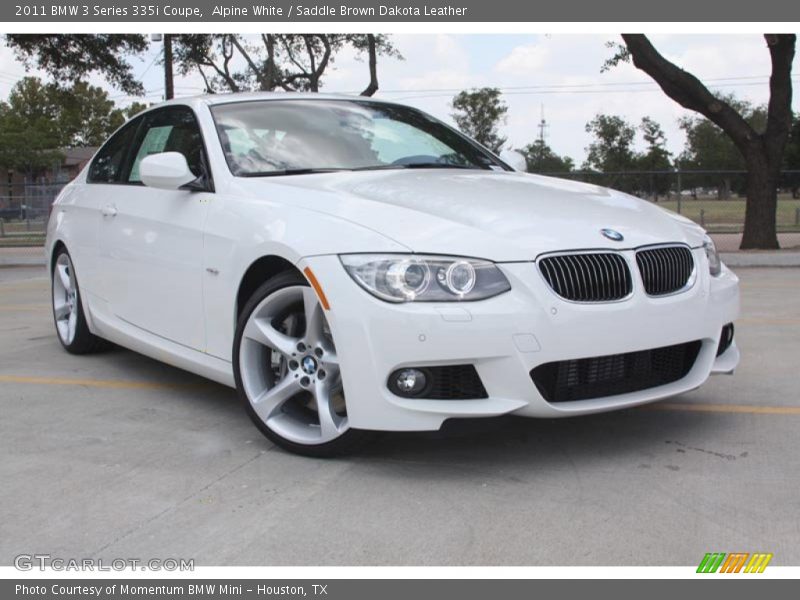 Alpine White / Saddle Brown Dakota Leather 2011 BMW 3 Series 335i Coupe