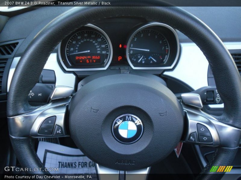 Titanium Silver Metallic / Black 2007 BMW Z4 3.0i Roadster