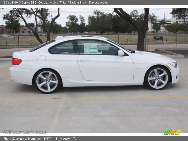 Alpine White / Saddle Brown Dakota Leather 2011 BMW 3 Series 335i Coupe