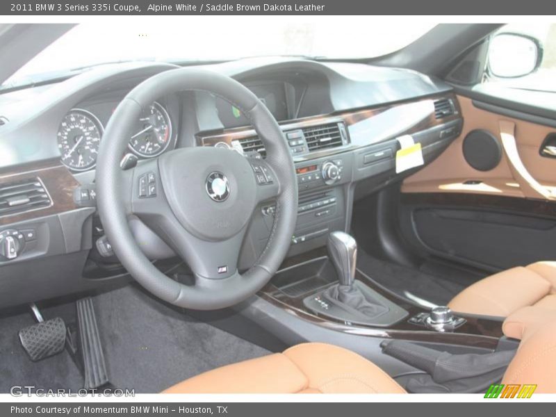 Alpine White / Saddle Brown Dakota Leather 2011 BMW 3 Series 335i Coupe