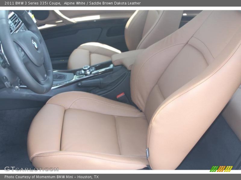 Alpine White / Saddle Brown Dakota Leather 2011 BMW 3 Series 335i Coupe