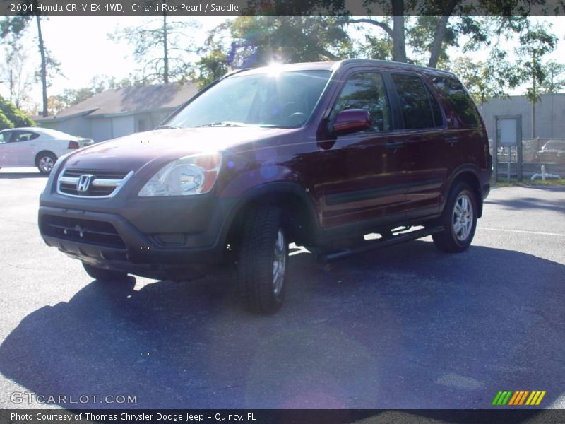 Chianti Red Pearl / Saddle 2004 Honda CR-V EX 4WD