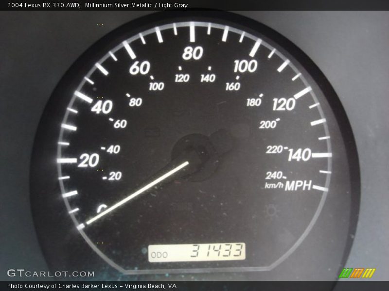 Millinnium Silver Metallic / Light Gray 2004 Lexus RX 330 AWD