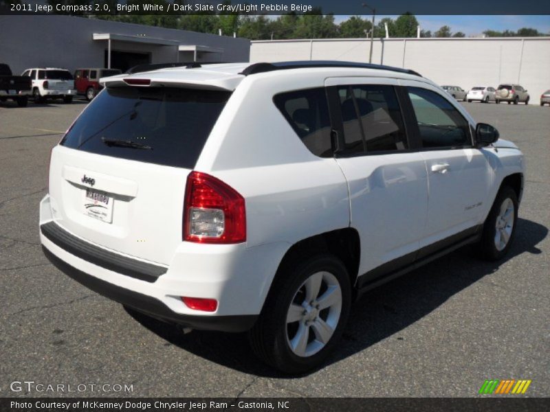 Bright White / Dark Slate Gray/Light Pebble Beige 2011 Jeep Compass 2.0