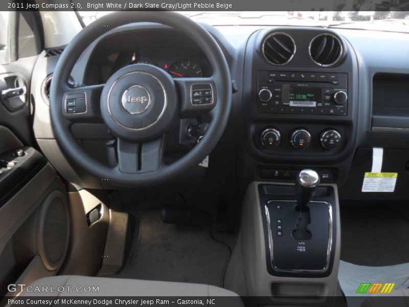 Bright White / Dark Slate Gray/Light Pebble Beige 2011 Jeep Compass 2.0