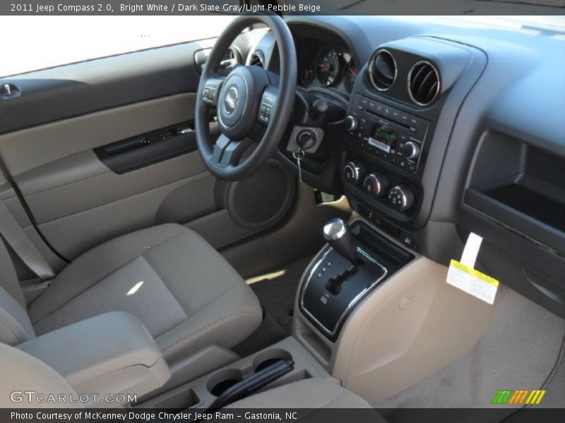 Bright White / Dark Slate Gray/Light Pebble Beige 2011 Jeep Compass 2.0