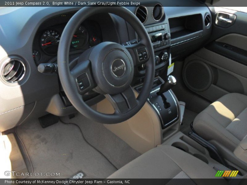 Bright White / Dark Slate Gray/Light Pebble Beige 2011 Jeep Compass 2.0