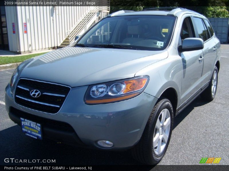 Platinum Sage / Beige 2009 Hyundai Santa Fe Limited