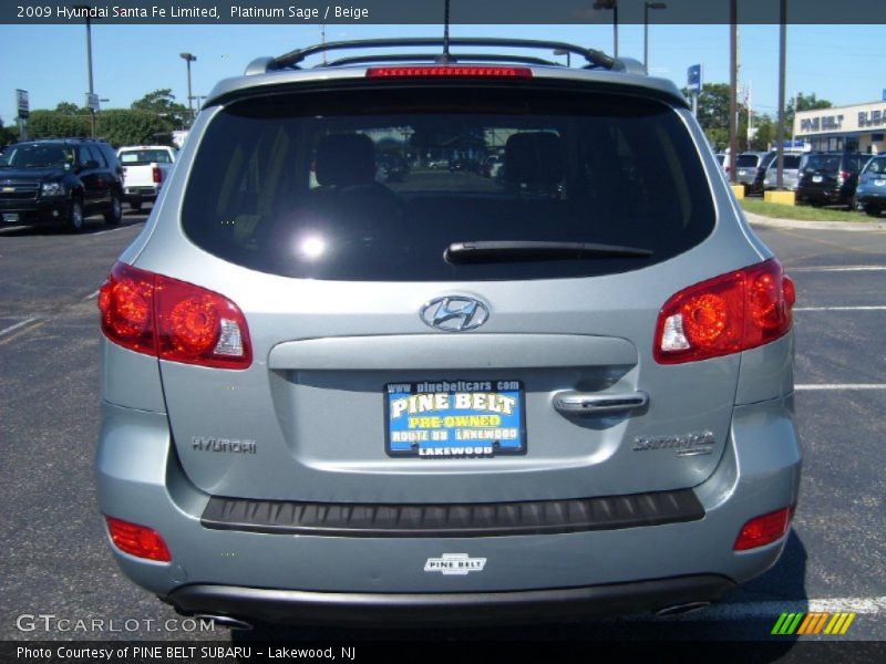 Platinum Sage / Beige 2009 Hyundai Santa Fe Limited