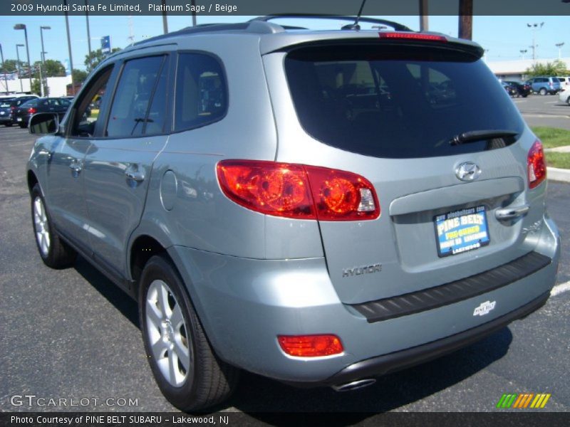 Platinum Sage / Beige 2009 Hyundai Santa Fe Limited