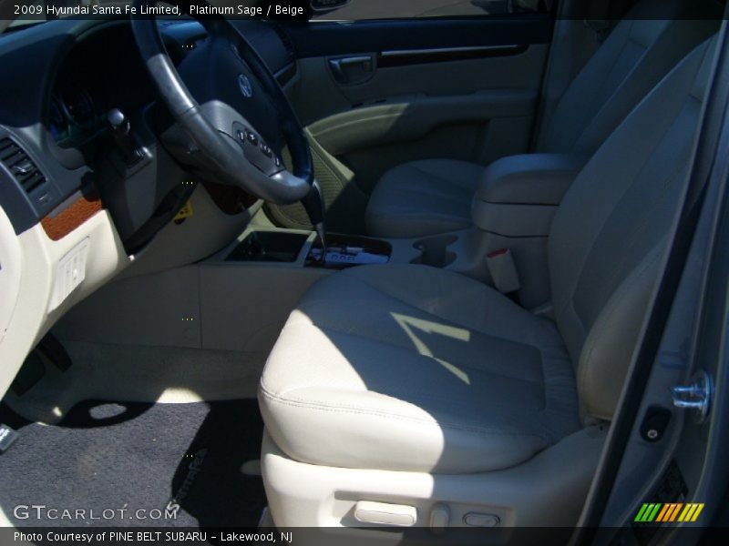 Platinum Sage / Beige 2009 Hyundai Santa Fe Limited