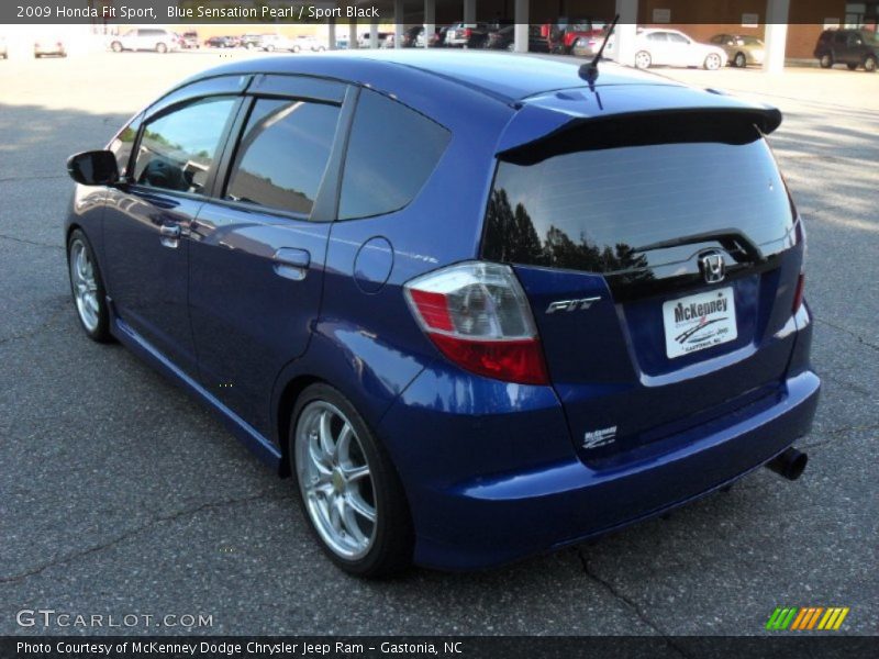 Blue Sensation Pearl / Sport Black 2009 Honda Fit Sport