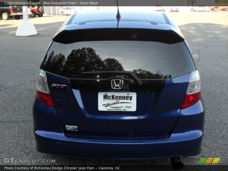 Blue Sensation Pearl / Sport Black 2009 Honda Fit Sport